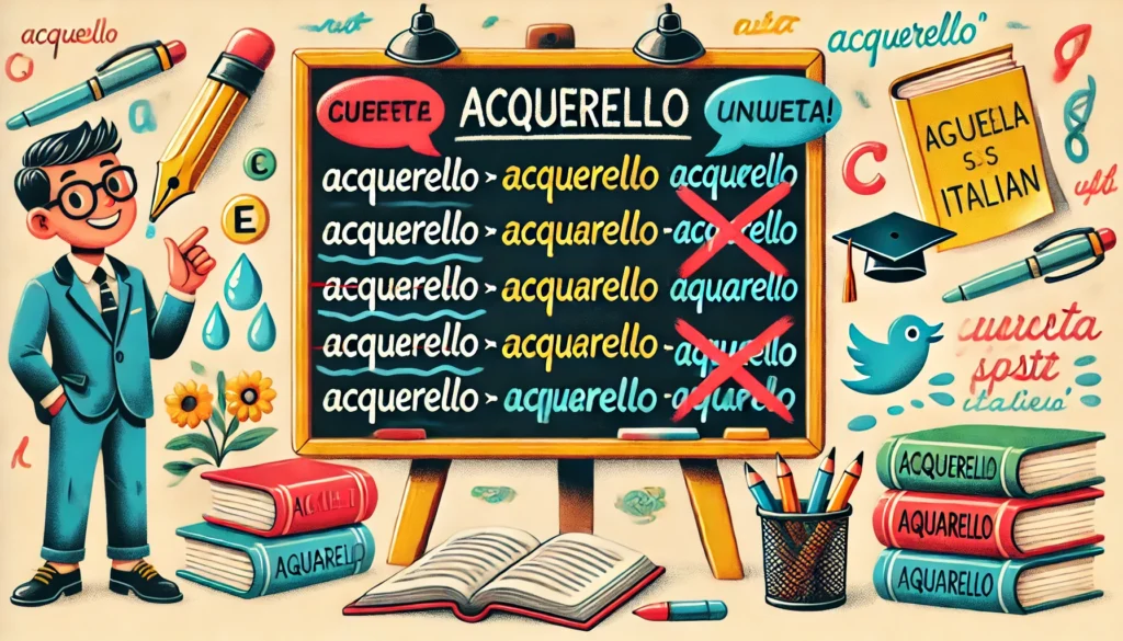 Si scrive Acquerello, Acquarello o Aquarello?