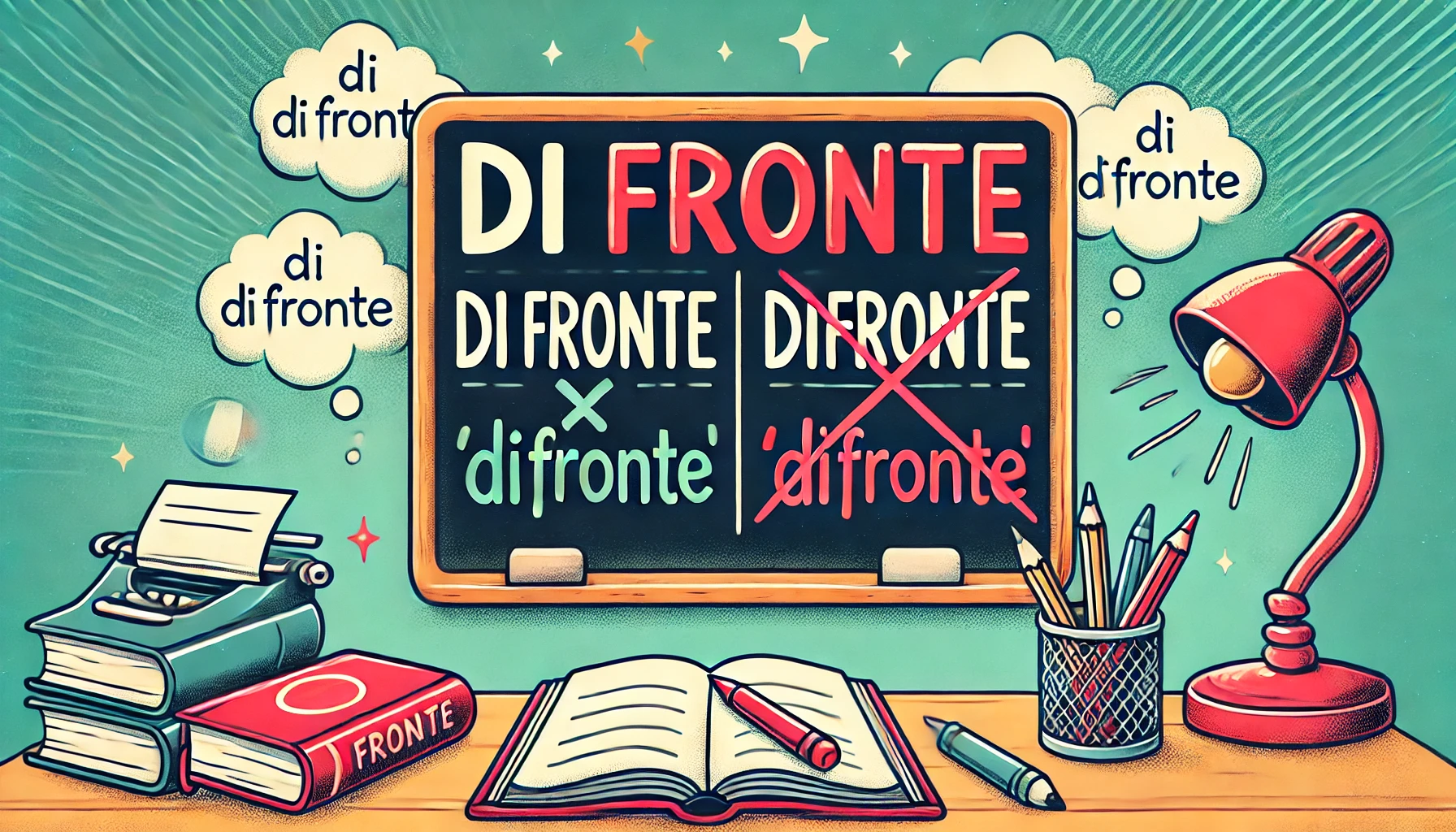 Si scrive Di fronte o Difronte?