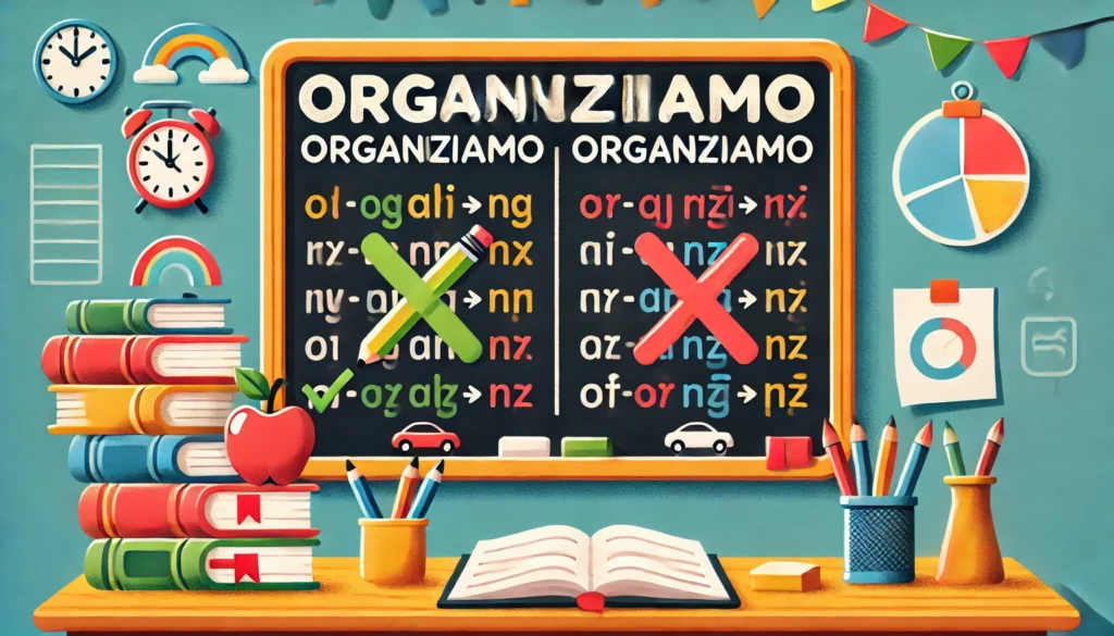 Si scrive Organizziamo o Organiziamo?