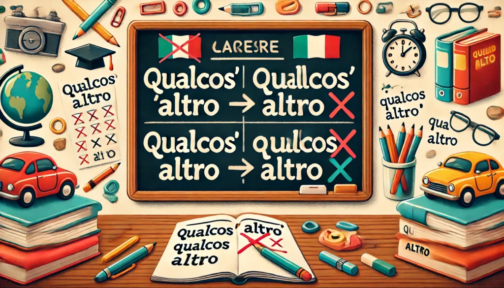 Si scrive Qualcos'altro, Qualcosaltro o Qualcos altro?