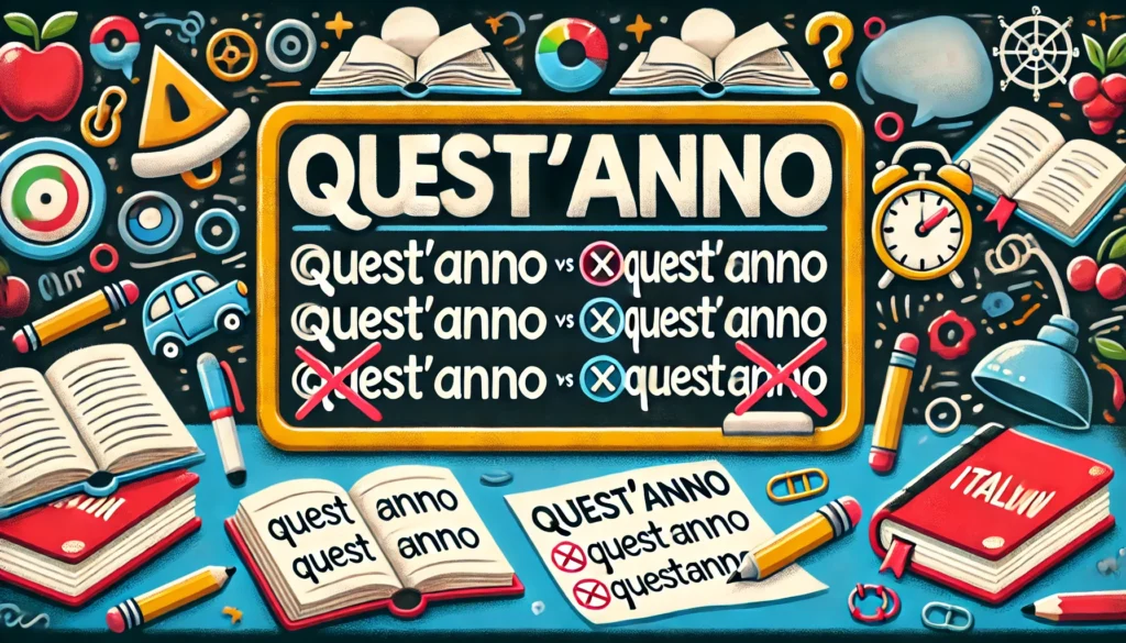 Si scrive Quest'anno o quest anno? O questanno?